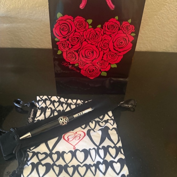 Brighton Pen Pal Short Pen  w/heart charm Black Ink NWT - Picture 4 of 9